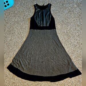 Labworks Elegant Black and Green Women's A-Line Business Casual Dress | XL